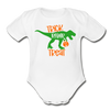 Trick Rawr Treat Dinosaur Halloween Organic Short Sleeve Baby Bodysuit