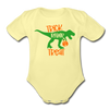 Trick Rawr Treat Dinosaur Halloween Organic Short Sleeve Baby Bodysuit