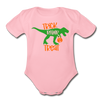 Trick Rawr Treat Dinosaur Halloween Organic Short Sleeve Baby Bodysuit