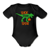 Trick Rawr Treat Dinosaur Halloween Organic Short Sleeve Baby Bodysuit