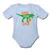 Trick Rawr Treat Dinosaur Halloween Organic Short Sleeve Baby Bodysuit
