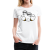 Boo Bees Funny Halloween Women’s Premium T-Shirt - white