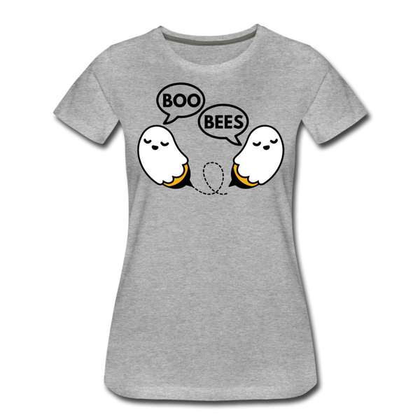 Boo Bees Funny Halloween Women’s Premium T-Shirt - heather gray