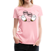 Boo Bees Funny Halloween Women’s Premium T-Shirt - pink