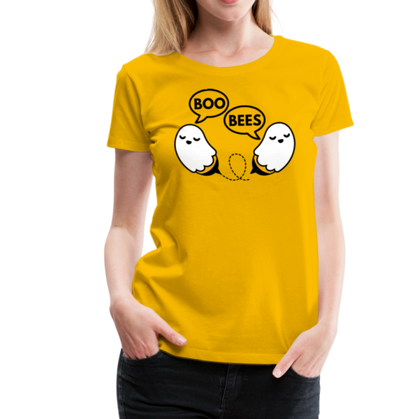 Boo Bees Funny Halloween Women’s Premium T-Shirt - sun yellow