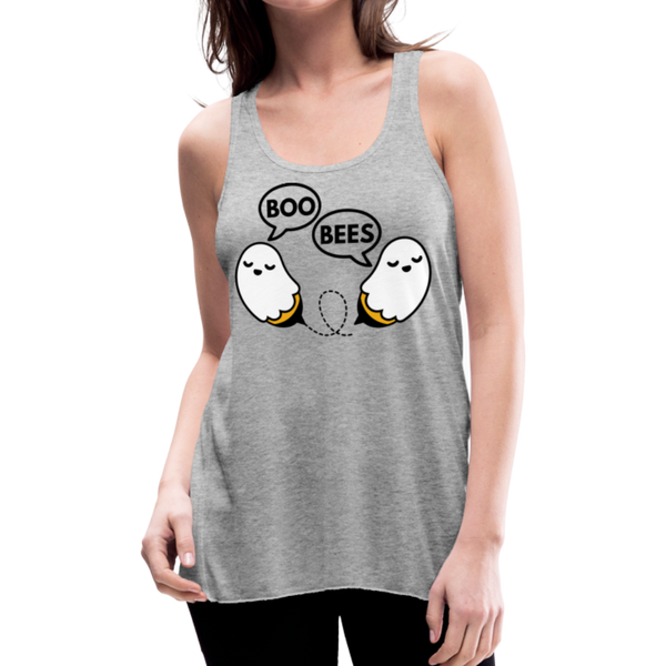 Boo Bees Funny Halloween Women's Flowy Tank Top by Bella - heather gray