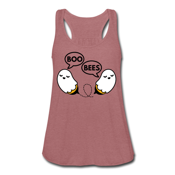 Boo Bees Funny Halloween Women's Flowy Tank Top by Bella - mauve