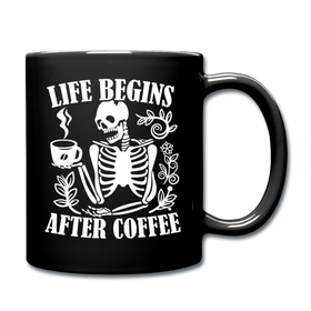 Life Begins After Coffee Full Color Mug
