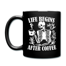 Life Begins After Coffee Full Color Mug