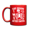 Life Begins After Coffee Full Color Mug