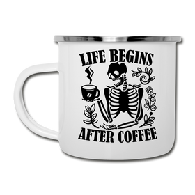 Life Begins After Coffee Camper Mug