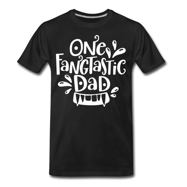 One Fangtastic Dad Halloween Men's Premium T-Shirt - black