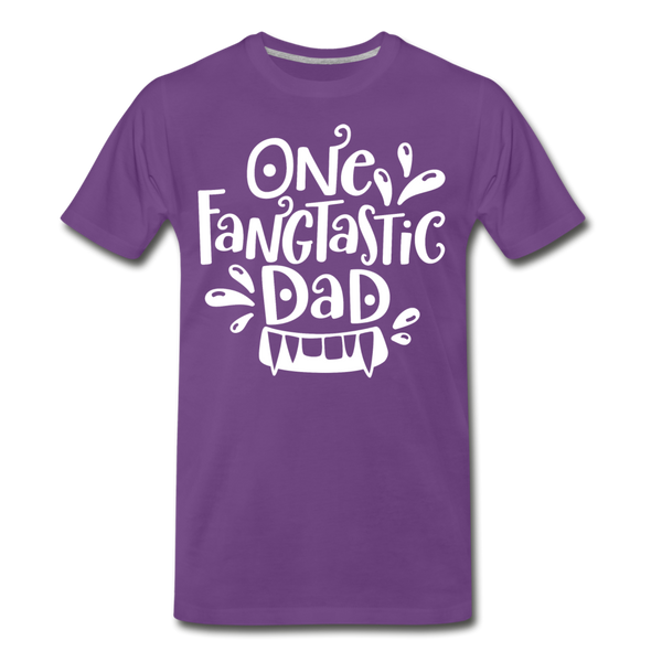 One Fangtastic Dad Halloween Men's Premium T-Shirt - purple