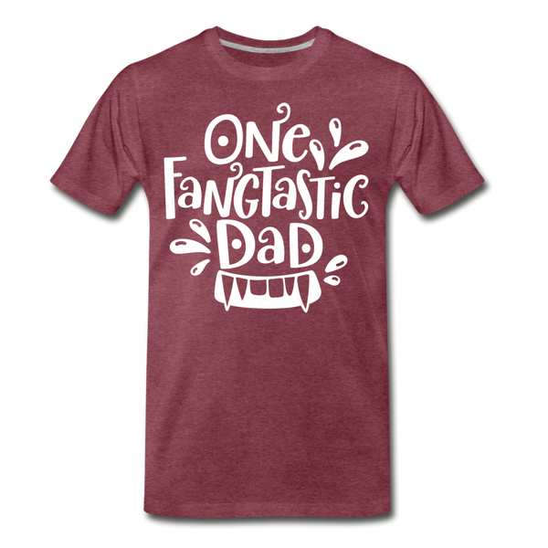 One Fangtastic Dad Halloween Men's Premium T-Shirt - heather burgundy