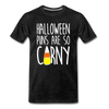 Halloween Puns are so Corny Men's Premium T-Shirt - charcoal gray
