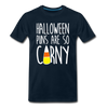 Halloween Puns are so Corny Men's Premium T-Shirt - deep navy