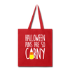 Halloween Puns are so Corny Tote Bag - red