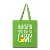 Halloween Puns are so Corny Tote Bag - lime green