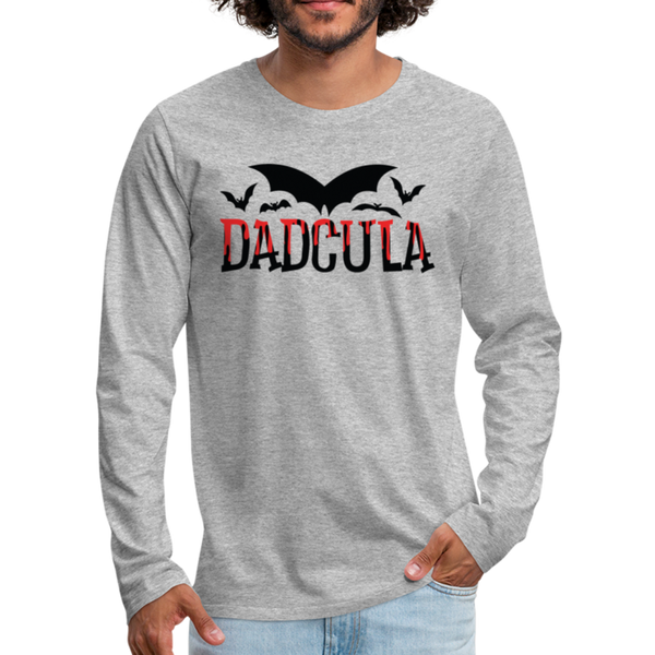 Dadcula Funny Halloween Men's Premium Long Sleeve T-Shirt - heather gray