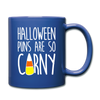 Halloween Puns are so Corny Full Color Mug - royal blue