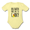 Halloween Punsa are so Corny Organic Short Sleeve Baby Bodysuit