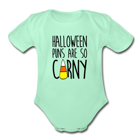 Halloween Punsa are so Corny Organic Short Sleeve Baby Bodysuit