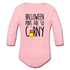 Halloween Punsa are so Corny Organic Long Sleeve Baby Bodysuit - light pink