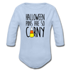 Halloween Punsa are so Corny Organic Long Sleeve Baby Bodysuit - sky