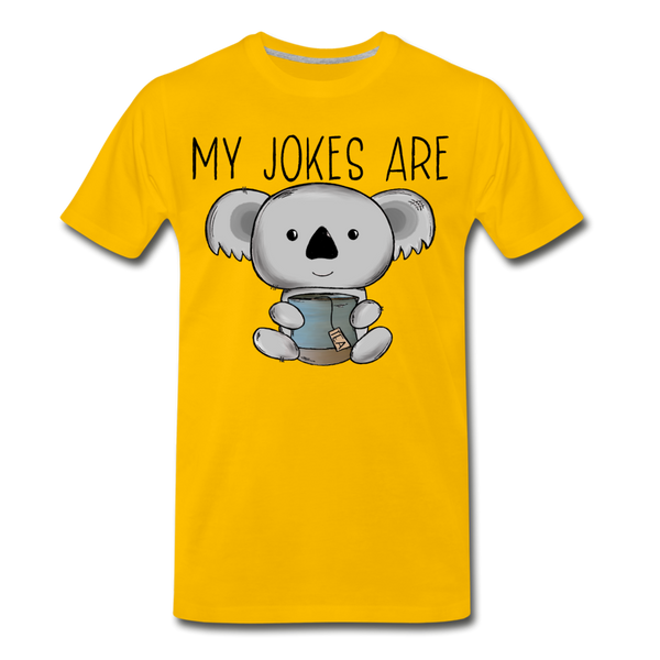 My Jokes Are Koala Tea Men's Premium T-Shirt - sun yellow