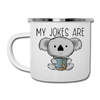 My Jokes Are Koala Tea Camper Mug - white