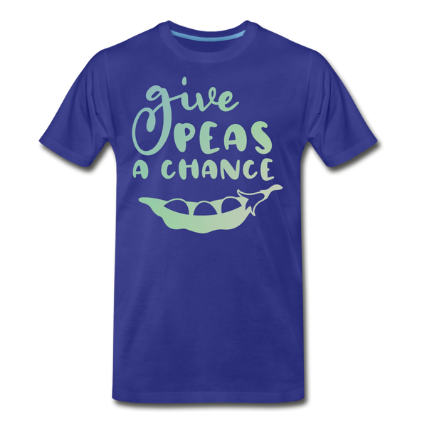 Give Peas a Chance Pun Men's Premium T-Shirt - royal blue