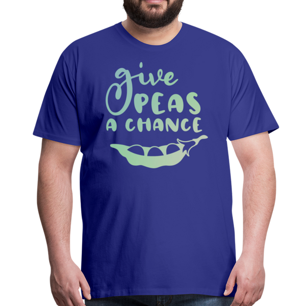 Give Peas a Chance Pun Men's Premium T-Shirt - royal blue
