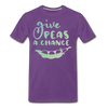 Give Peas a Chance Pun Men's Premium T-Shirt - purple