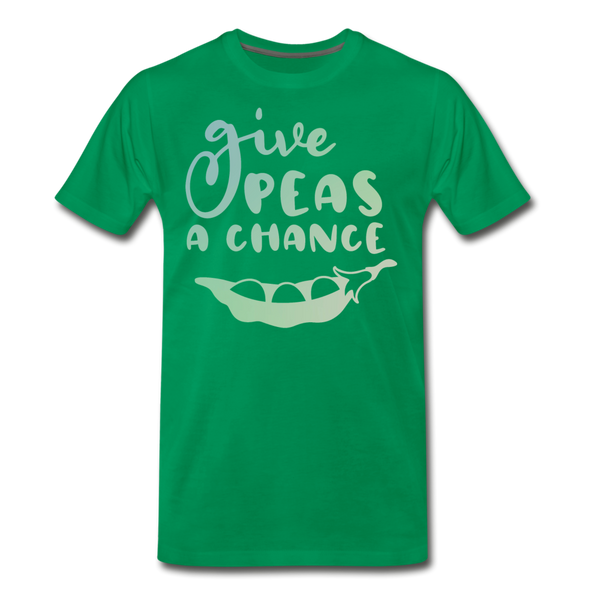 Give Peas a Chance Pun Men's Premium T-Shirt - kelly green