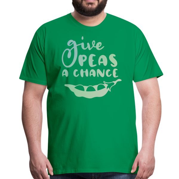 Give Peas a Chance Pun Men's Premium T-Shirt - kelly green