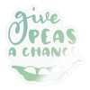 Give Peas a Chance Pun Sticker