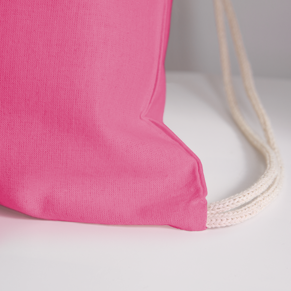Give Peas a Chance Pun Cotton Drawstring Bag - pink