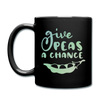 Give Peas a Chance Pun Full Color Mug - black