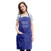 I Either Drink Coffee or Say Bad Words Adjustable Apron - royal blue