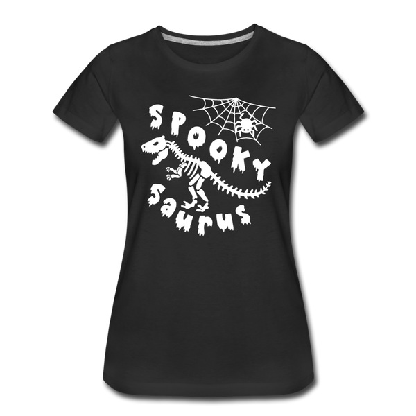 Spooky Saurus Dinosaur Halloween Women’s Premium T-Shirt - black