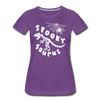 Spooky Saurus Dinosaur Halloween Women’s Premium T-Shirt - purple