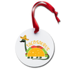 Funny Dinosaur TacoSaurus Holiday Ornament