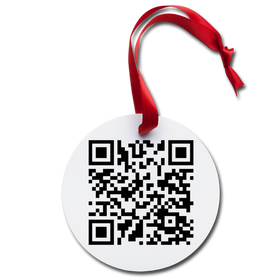 Dad Joke Rick Roll QR Code Funny Holiday Ornament