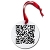 Dad Joke Rick Roll QR Code Funny Holiday Ornament