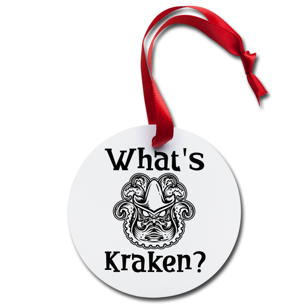 What's Kraken? Holiday Ornament - white