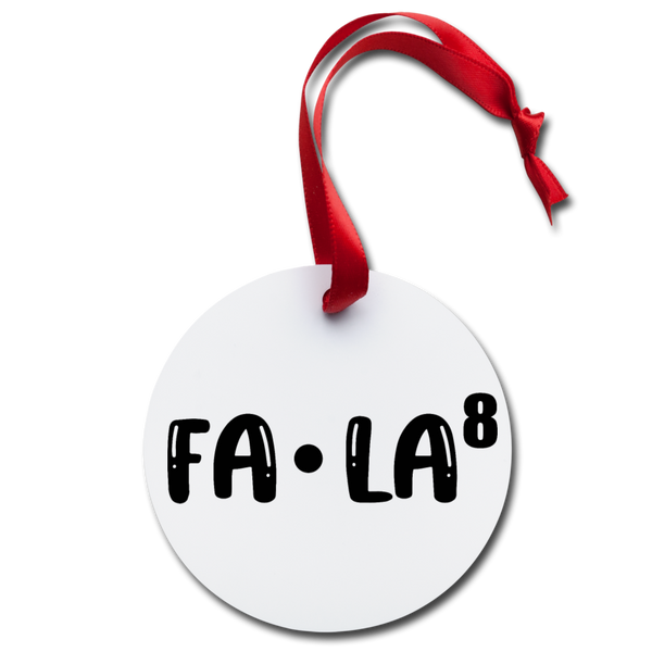 Fa-La Holiday Ornament - white