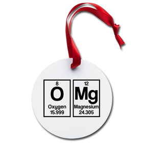 OMG Funny Science Pun Holiday Ornament