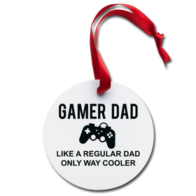 Gamer Dad Funny Holiday Ornament