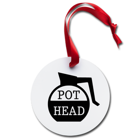 Pot Head Funny Coffee Holiday Ornament