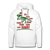Dinosaur Fa-Rawr Rawr T-Rex in Santa Hat Christmas Men’s Premium Hoodie - white